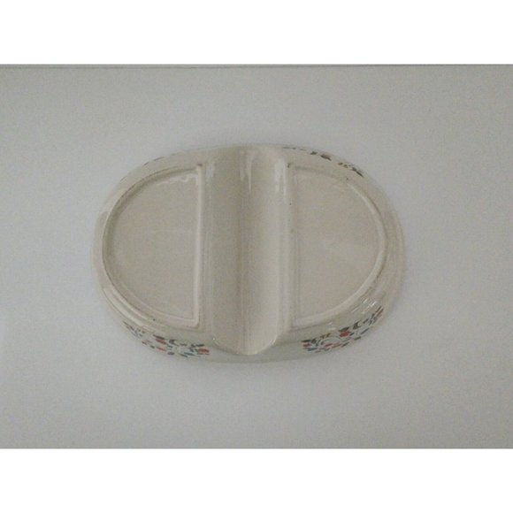 Action China Country Classics Stoneware FLORAL DUCK GOOSE DIVIDED DISH - Picture 4 of 9